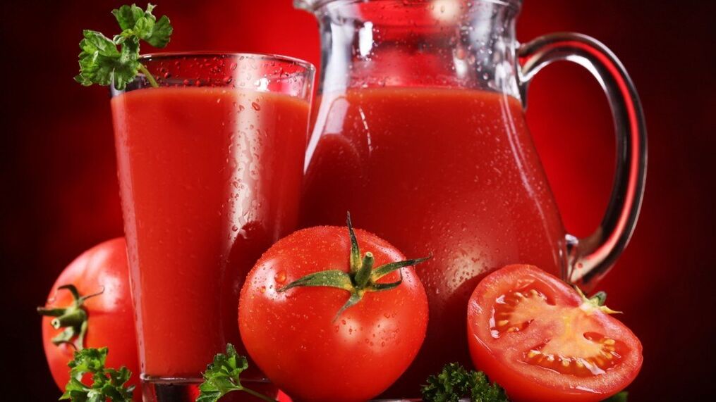 لالتهاب البنكرياس دون تفاقم، عصير الطماطم الطازج مفيد